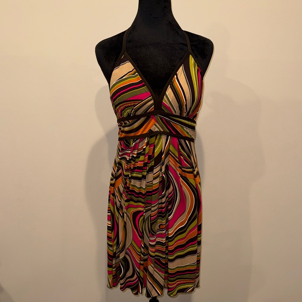 Multicolor Halter Dress sz L